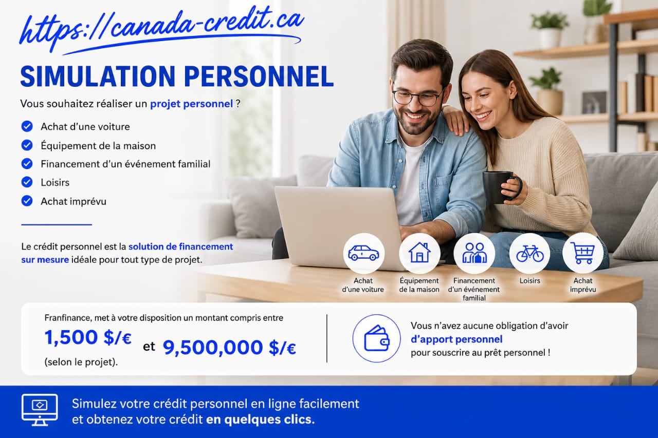 Simulation prêt personnel - Canada-Credit